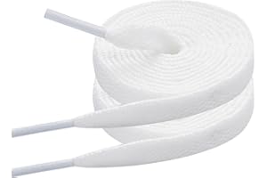 7STROBBS 2 Pares Cordones Planos Zapatillas Deporte,Cordones para Converse Altas Bajas y Air Force1,8mm Anchos Cordon de Niños Mujer Hombre