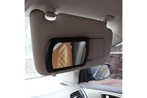 Silence Shopping Car Makeup Mirror Car Cosmetic Mirror Car Vanity Mirror Sun-shading Mirror Black Auto Supplies 11cm/4.3''x7cm/2.7'' 1 Pc (Black)