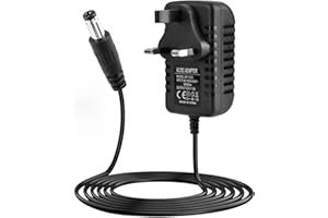 JCSJK 12V 2A Power Supply Adaptor, AC/DC Adapter 100-240V 50/60Hz to DC Converter, Switching Adapter with 5.5mmx2.5mm Plug for Routers LED Strip Lights Yamaha Keyboard CCTV Cameras (2Amp)