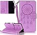 Produktbild Neu ISENPENK Sony Xperia XA Hülle Leder [Lila],Muster Campanula Sony Xperia XA Hülle Leder Bookstyle Tasche Flip Case Wallet Tasche 3-in-1 Bookstyle Geldbörse Magnet Tasche,Standfunktion Schutzhülle Tasche Credit Card Slots Wallet Case Leder