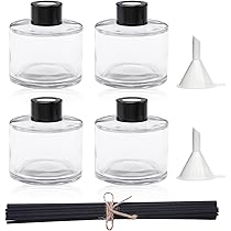 Lot De 6 Flacons Diffuseurs Parfum En Verre GiReich - Avec 50 Bâtonnets, Design Élégant Pour Huiles Essentielles