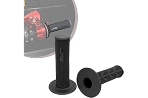 JFG RACING 1 Paire de Poignées Guidon Moto,Poignées Moto 22 mm/24 mm,Poignées Accelerateur Antidérapantes pour Pit Dirt Bike Motocross-Noir