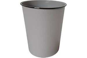 Lifestyle comfort ltd LSC Round Trash Can Bin Lightweight & Sturdy Plastic 5L Waste Paper Bin for Office Kitchen Bedroom & Bathroom Waste Basket Garbage Can Home Office Accessories (PACK OF 1, GREY)