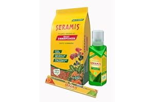 HEGEHOF Seramis Zimmerpflanzen 2,5 l & Vitalnahrung Grünpflanzen 200 ml & Gießanzeiger 2er Set