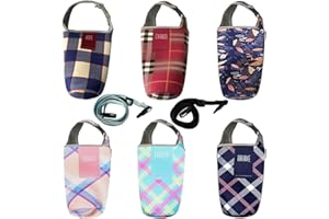 XINGSUI Lot 2 Sac Isotherme Bouteille, Sport Porte Gourde, Sac Bouteille Isotherm, avec Bandoulière Réglable, pour Bouteilles d'eau, Gobelets Plastique, Gobelets Verre (2 Couleurs aléatoires Parmi 6)