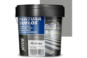 JOVIRA PINTURAS- 20 Chilo -Pittura per pavimenti esterni ed interni, garage e superfici sportive in genere, finitura opaca. Protegge le superfici in calcestruzzo, cemento(15 Litri, Grigio) A-03
