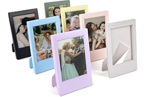 HIYQIN 7 sztuk - mini ramki do zdjęć Instax, 2 x 3 ramki na zdjęcia kompatybilne z Fujifilm Instax Mini 12/11/9/8/25/40/50/90/EVO - Polaroid Instax Mini 12 ramek foliowych - kolorowe