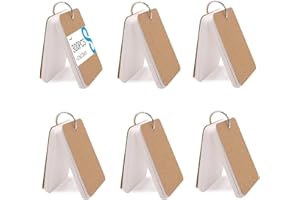koogel 300 Papier Binder Ring Easy Flip Flash Card Studie Karten/Memo scratchpads/Lesezeichen/DIY Grußkarte/Index-Karte Lager/Note (6-Set, 50 Blatt pro Set)
