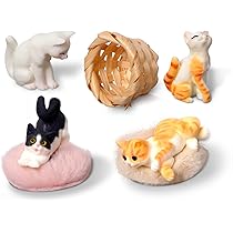 Melody Jane Puppenhaus Schwarze Katze Sitzend Miniatur Tier