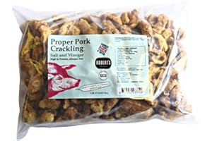 SCT SAVOURY CRUNCHY TREATS & SWEET CANDY TREATS Proper Pork Crackling - 1.5L Refill Bag – Available in Multiple Flavours - Keto-friendly, Allergen-Free, Low Carb & High Protein, Handmade in Britain (Sea Salt & Vinegar)