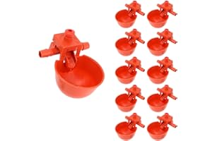 Agatige Confezione da 10 mangiatoia per polli e abbeveratoio, abbeveratoio Automatico per pollame per polli, Anatre, oche, Tacchini