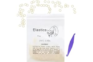 VEGCOO 600 Piezas Ortodoncia Goma Elástica, Multiusos Goma Elástica Dientes Ortodoncia Oral Instrumento con 6 Colocadores Elásticos Ortodónticos de Plástico(1/4, 3,5 oz)