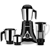 Longway Orion Mixer Grinder 900 W (4 Jars, Black) | long lasting shock proof ABS body | Heavy Duty Motor | Nano-grinding technology | 304 Grade Stainl