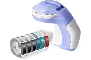BJTR Embossing Label Maker, E975 3D Embossed Label Maker Handheld,Vintage Omega Home Label Maker,Omega S Home Embosser Label Maker with 6 Label Maker Tape 3/8"(9mm) for Home/School/Office,Gift and DIY