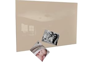 COLOURS MANUFAKTUR YOUR COLOUR YOUR LIFE Magnettafel Magnetwand (verschiedene Größen und Farben) inklusive 10 Magnete - Made in Germany (50 x 80 cm, vanille/beige)