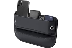 Owntow Universal Fit Car Gap Filler, Premium Leather Car Seat Gap Filler Organizer, Car Organizer Accessories for Women Men, Car Essentials for SUV Truck (Black, 1 Pack)