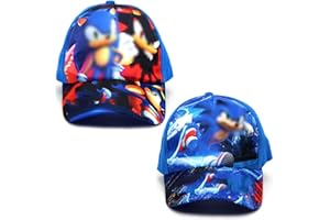 ZGCXRTO 2pcs Hedgehog Casquettes de Baseball Enfants Baseball Cap Garçon Casquette de Baseball Réglable Chapeau de Soleil Dessin Animé Mode Casquette de Sport Hérisson Casquette de Baseball Bleu