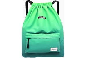 Risefit Waterproof Swimming Bags Drawstring Gym Bags PE Bags String Backpacks for Adults, Kids