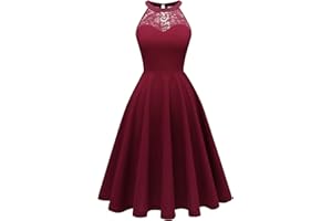 Bbonlinedress Abendkleider elegant für Hochzeit gast festliches Kleid Damen Neckholder Konfirmationskleider Jugendweihe Brautjungfernkleider Cocktailkleid Partykleid