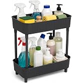 Kabakoz İki Katlı Raf Mutfak Banyo D&uuml;zenleyici, Tezgah Evye Lavabo Altı &Uuml;st&uuml; Organizer, 2 Kat Dolap İ&ccedil;i Depolama (Antrasit)