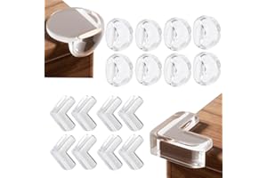 VOBULAFY Safety Corner Protectors Guards, 16 Pcs Baby Proofing Safety Corner Clear Furniture Table Corner Protection, Kids Soft Table Corner Protectors for Child for Furniture Against Sharp Corners