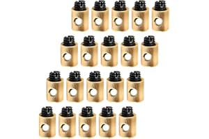 TSUOUKL 20 Stück Bowdenzug Nippel, 5x6mm Ersatz Motorrad Lötfrei Gaszug Schraubnippel Zubehör für Auto Motorrad Fahrrad Metall