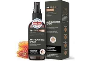 VetDok® by Dr. Winkler – Anti-Juckreiz Spray & Wundspray mit Manuka-Honig – Für Hunde, Katzen, Pferde & Kleintiere – Bei Zeckenbissen, Wunden, Allergien & sensibler Haut 75ml