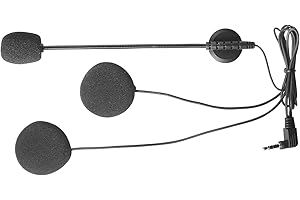 LEMNOI Micrófono Auriculares para V6 Motocicleta Casco Bluetooth Intercomunicador