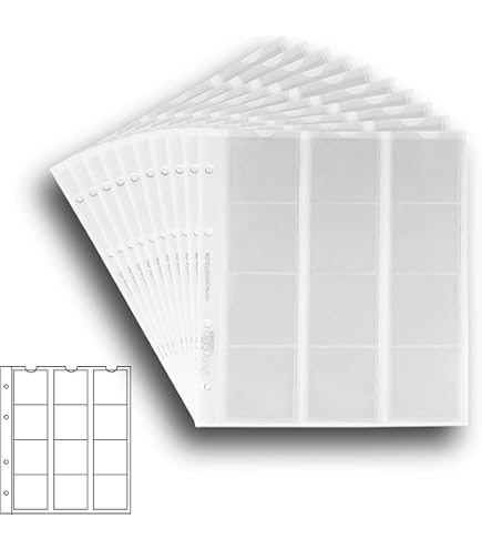 Classeur Pour Pièces De Monnaie Prophila - 4 Feuilles Pour 110 Pièces (jusqu'à 44 Mm) - Reliure Cuir Synthétique Avec Anneaux