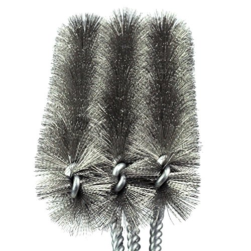 GAINWELL BBQ GRILLBÜRSTE – 3 Edelstahlbürsten in 1 – Edelstahlborsten – Zum Säubernvon Grills &Oberflächen – Grillzubehör – Lebenslange Garantie! - 6