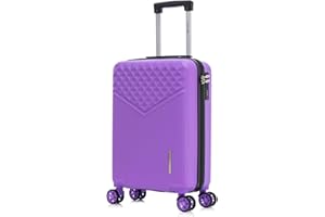 SKYLARK LUGGAGE 20" Cabin Suitcase Lightweight 4 Wheel Spinner ABS Hard Shell Luggage for EasyJet Ryanair 55x35x20cm (35 Litre)