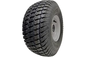 PARNELLS Roue de tondeuse à gazon 15 x 6,00-6 - Moyeu 65 mm, pneu P332 4 plis sur jante 20 mm