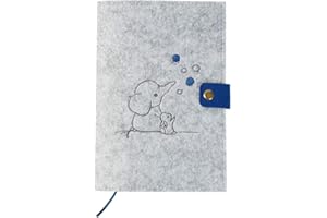 LUXDAG Uheft Coque en feutre avec fermeture à pression Motif lapin et éléphant 2 en 1