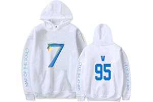 HEY XQ Map of The Soul 7 Unisex Hoodie Pullover Full Zip Kapuzenpullover Kpop Army Suga Jimin Jin Jung Kook J-Hope RM V Sweatshirts für Herren Damen Mädchen Fans