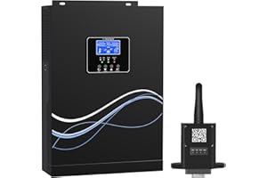 novopal 5500W Onduleur Hybride 48V 230V avec WiFi Moudle Off Grid Pur Sinus Solar Convertisseur avec 100A MPPT régulateur de Charge PV Maximum 500V DC