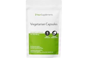 YOURSUPPLEMENTS Your Supplements - Size 1 Empty Vegetarian Capsules (250)