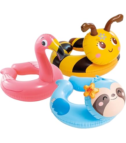 Bouée Flamant Enfant 55cm Gonflable Pour 2-6 Ans - Anneau De Natation Piscine, Tube Gonflable, Radeau Pour Jeux D'Eau Et Fêtes