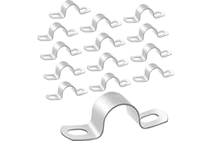 YAOZUP Abrazaderas de Tubo en U Engrosadas Ø 20mm, 14 Piezas U-Abrazadera de Acero Inoxidable, Abrazaderas en U Acero Inoxidable 304 para la Fijación de Tuberías de Gas Tuberías de Agua y Cables