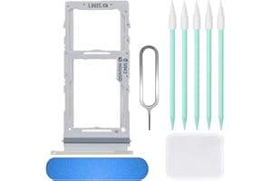 ZHUROUPU Dual SIM Card Slot Halterung Ersatz für Samsung Galaxy S20+/S20 Ultra 5G 2020 SM-G985F/DS, SM-G986B/DS, SM-G988B/DS mit Werkzeug (Silber)