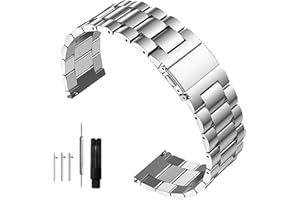 Nizonlaie Cinturini per Orologio Cinturino in Acciaio Inossidabile 14mm 16mm 18mm 20mm 22mm 24mm Cinturino Orologio in Metallo Bracciale Cinturini di Ricambio per Smartwatch per Uomo e Donna