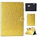 Produktbild Galaxy Tab S4 10.5 Handyhülle Leder Gold, Leder Schutzhülle Smart Cover mit Stylus Halter Auto Einschlaf/Aufwach Magnetic Flip Glitzer Tablette Hülle für Samsung Galaxy Tab S4 10.5" SM-T830N/T835N