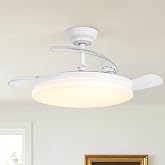 Parrot Uncle Ceiling Fan with Light and Retractable Blades, 36W, Silent DC Motor, Diameter 106 cm, Summer and Winter Function