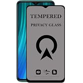 KZY İletişim Xiaomi Redmi Note 8 Pro Tam Kaplayan Privacy Hayalet Temperli Ekran Koruycu Cam