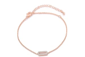 OURAN Bracciale alla caviglia per donna, cavigliere con ciondolo pendente per bambina Cavigliera regolabile con caviglia in oro e argento con cristallo