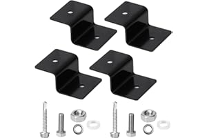Acooruiteng Solar Panel Mounting Z Brackets - Aluminum Brackets with Nuts and Screws for Motorhome Boat Wall and Off-Grid Installation 4 Pcs