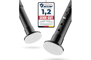 MEISENBERG Bastone Tenda Doccia a Pressione 260-310, Nero, Ø 25 mm, Bastoni per Tende a Vetro per Finestre, Divisori per Ambienti e Cucina