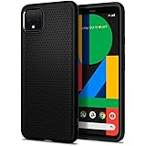 Spigen Liquid Air Kompatibel mit Google Pixel 4 Hülle, Stylisch Muster Silikon Handyhülle Schutzhülle Capsule Case Matte Blac