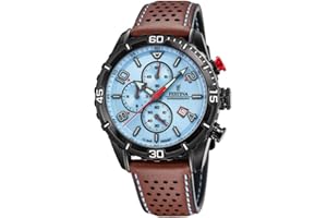 Festina Mężczyźni Chrono Sport Zegarek, Brązowy/Czarny, 45 mm