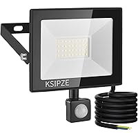 KSIPZE 30W LED Strahler LED Aussenleuchte Mit Bewegungsmelder außen 2430LM Außenstrahler IP65 Wasserdicht 6000K Kaltweiß…