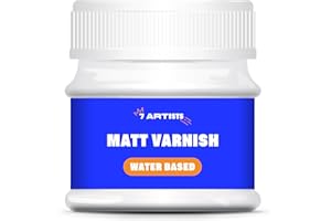 7 Artists Bezbarwny Matowy Lakier do Malowania Akrylowego 50 ml | Matowy Lakier Bezbarwny do Farb Akrylowych | Lakier Ochronny | Lakier Akrylowy Bezbarwny na Bazie Wody | Matt Varnish